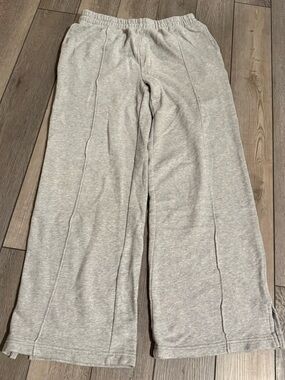 aerie Women's Wide Leg Gray Sweatpants